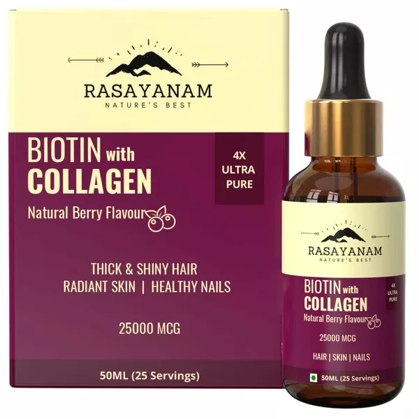 Rasayanam Liquid Biotin & Collagen for Hair Growth - 50 ml
