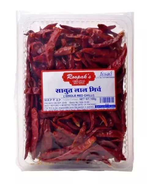 Roopak's Whole Red Chilli - 100 gm