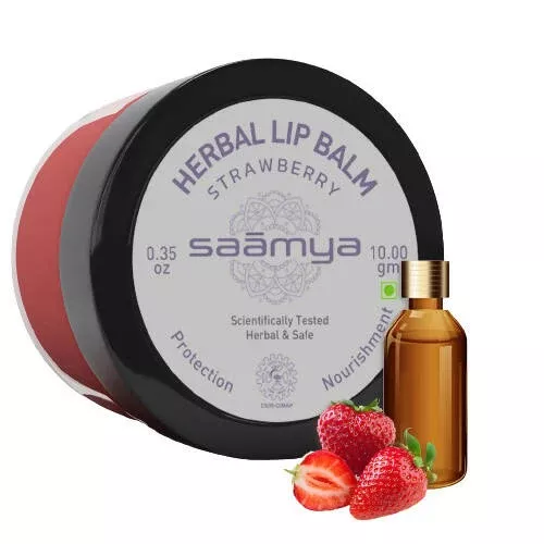Saamya Deep Nurture Herbal Lip Balm - Strawberry - 10 gm