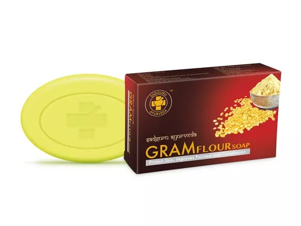 Sadguru Ayurveda Gram Flour Soap - Pack of 6 - 75 gm
