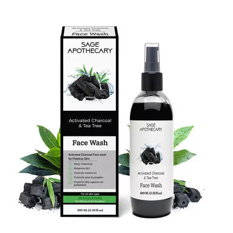 Sage Apothecary Activated Charcoal Face Wash - 100 ml