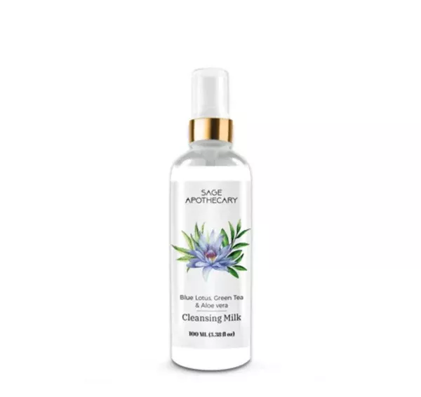 Sage Apothecary Blue Lotus Green Tea & Aloe Vera Cleansing Milk - 100 ml