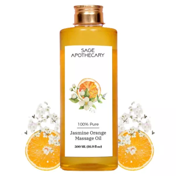 Sage Apothecary Jasmine Orange Massage Oil - 500 ml