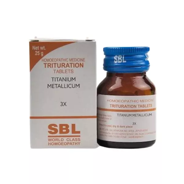SBL Homeopathy Titanium Metallicum Trituration Tablets - 25 gm - 3X