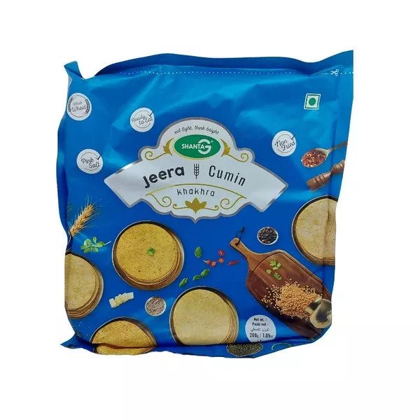 Shanta Jeera Khakhra - 200 gm - Pack of 5