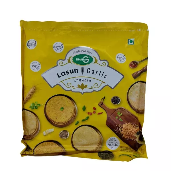 Shanta Lasun Khakhra - 200 gm - Pack of 5