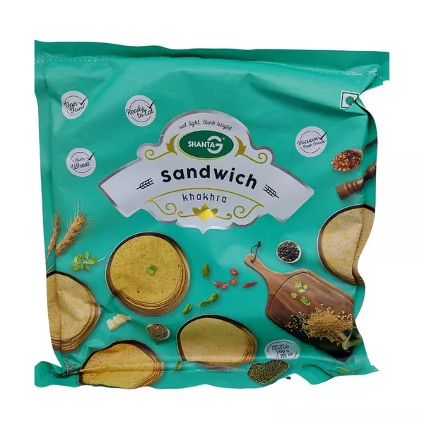 Shanta Sandwich Khakhra - 200 gm - Pack of 5