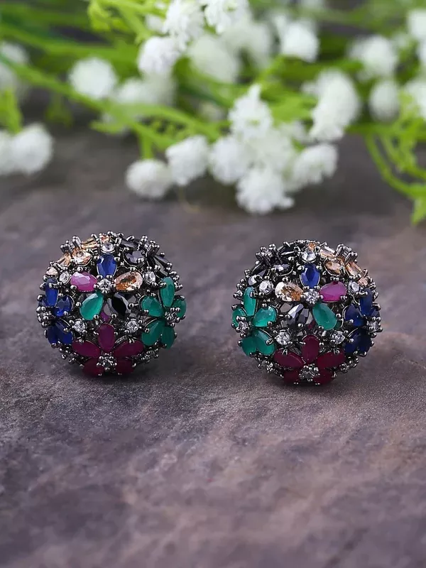 Shoshaa Multicoloured Circular Studs