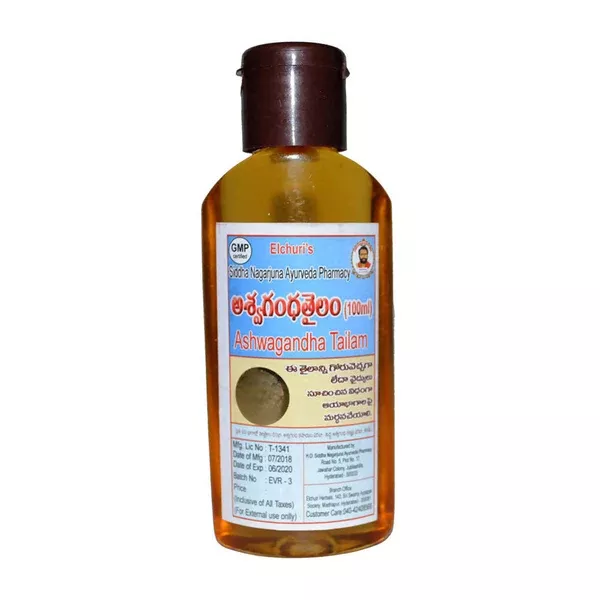 Siddha Nagarjuna Ayurveda Ashwagandha Tailam - 100 ml