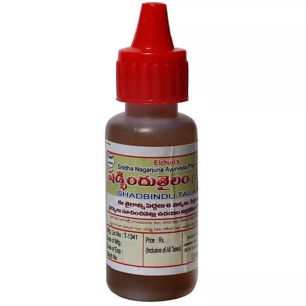 Siddha Nagarjuna Ayurveda Shadbindu Tailam - 15 ml