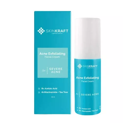 SkinKraft Acne Exfoliating Facial Cream - 30 ml