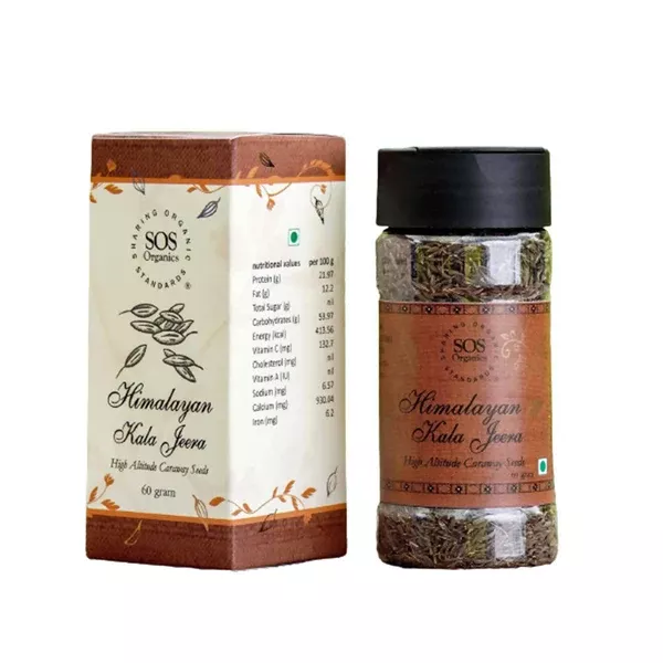SOS Organics Himalayan Kala Jeera - 60 gm