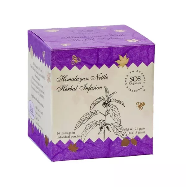 SOS Organics Himalayan Nettle Herbal Infusion - 14 Tea Bags