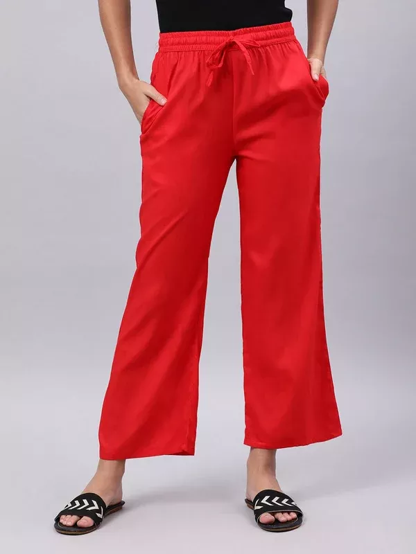 Souchii Red Liva Palazzos - 26