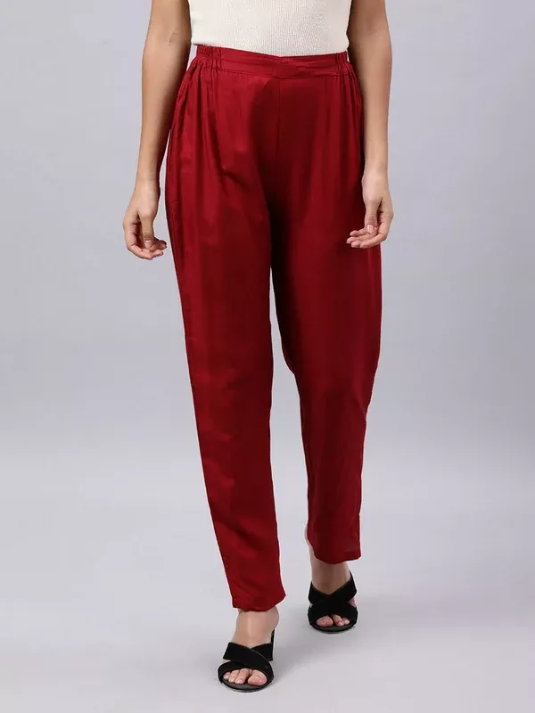 Souchii Women Maroon Liva Ethnic Palazzos - 26