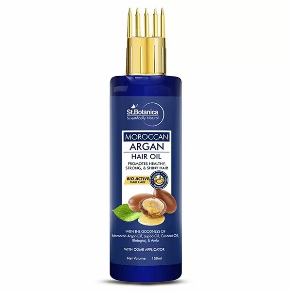 St.Botanica Moroccan Argan Hair Oil With Comb Applicator - 150 ml