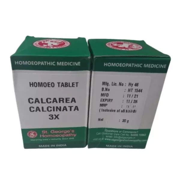 St. George's Homeopathy Calcarea Calcinata Tablets - 30 gm - 3X