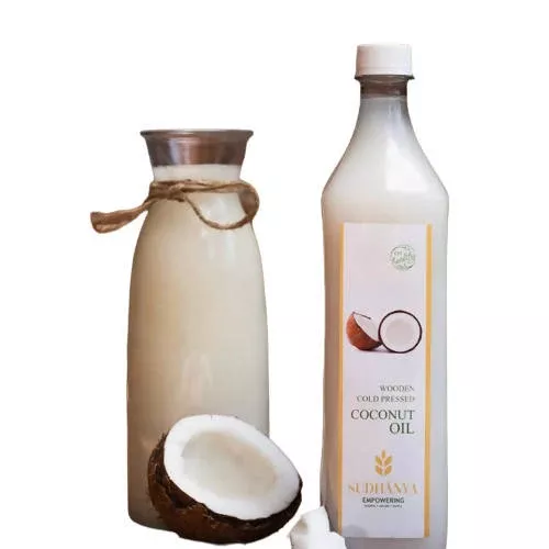 Sudhanya Coconut Oil - Wooden Cold Pressed - 1 L