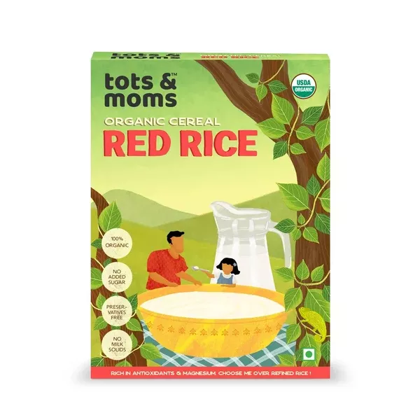 Tots and Moms Organic Red Rice Cereal - 200 gm