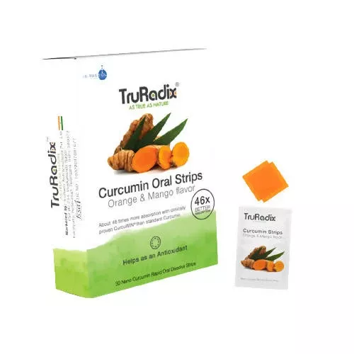 Truradix Curcumin Oral Strips (Orange Mango Flavor) - 30 strips