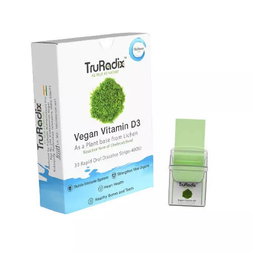 Truradix Vegan Vitamin D3 Oral Strips - 30 strips