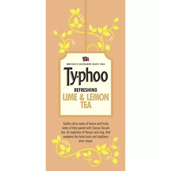 Typhoo Refreshing Lime & Lemon Tea Bags - 25 Teabags