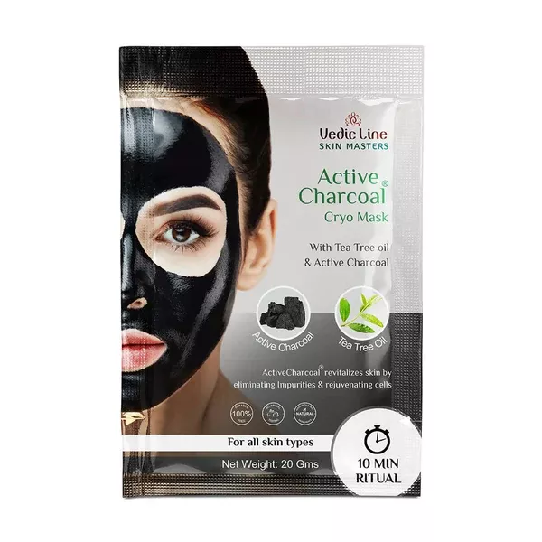 Vedic Line Skin Masters Active Charcoal Cryo Mask - 20 gm
