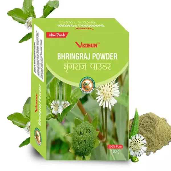 Vedsun 100% Pure Bhringraj Powder - 100 gm