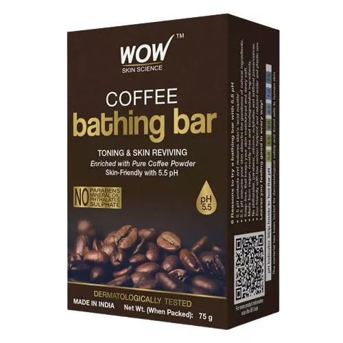 Wow Skin Science Coffee Bathing Bar - 75 gm - Pack of 1