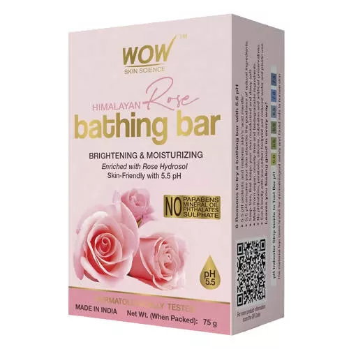 Wow Skin Science Himalayan Rose Bathing Bar - 75 gm - Pack of 1