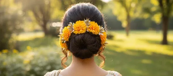 Yellow Bridal Flower Hair Accessories