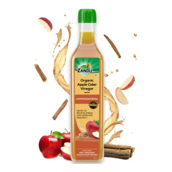 Zandu Organic Apple Cider Vinegar With Ashwagandha - 500 ml