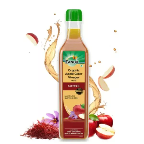 Zandu Organic Apple Cider Vinegar With Saffron - 500 ml