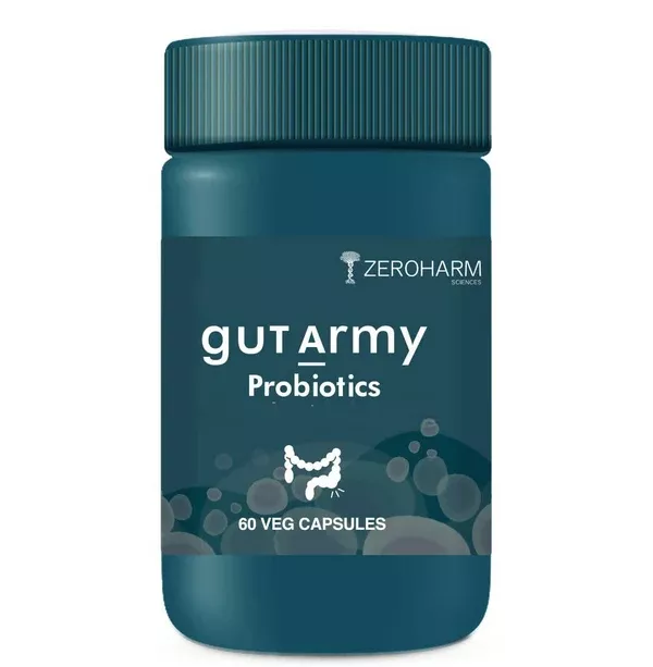 Zeroharm Gut Army Probiotics Constipation & IBS Capsules - 60 caps