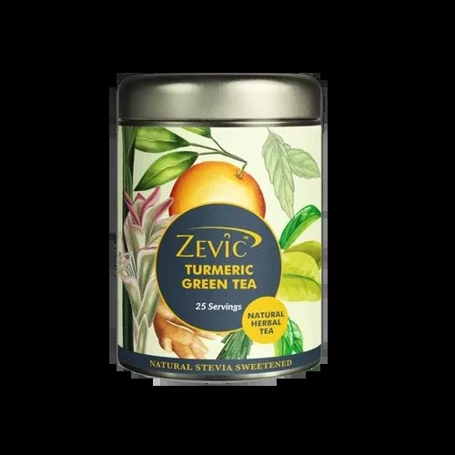 Zevic Anti- Inflammatory Turmeric Herbal Green Tea - 50 gm