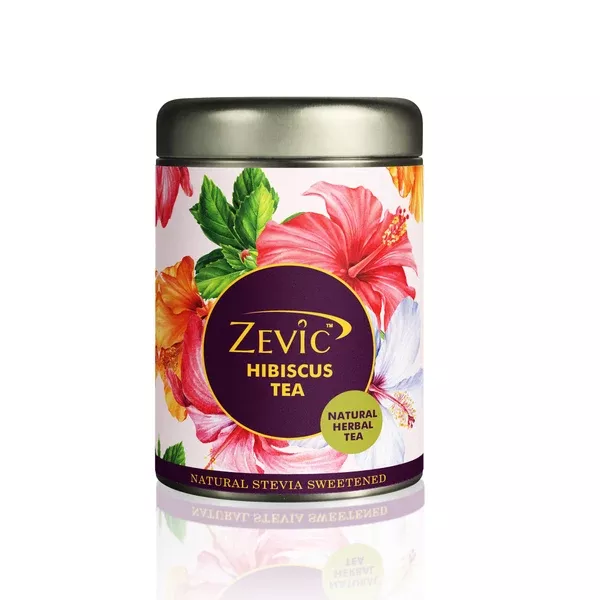 Zevic Premium Hibiscus Flowers Herbal Green Tea - 50 gm