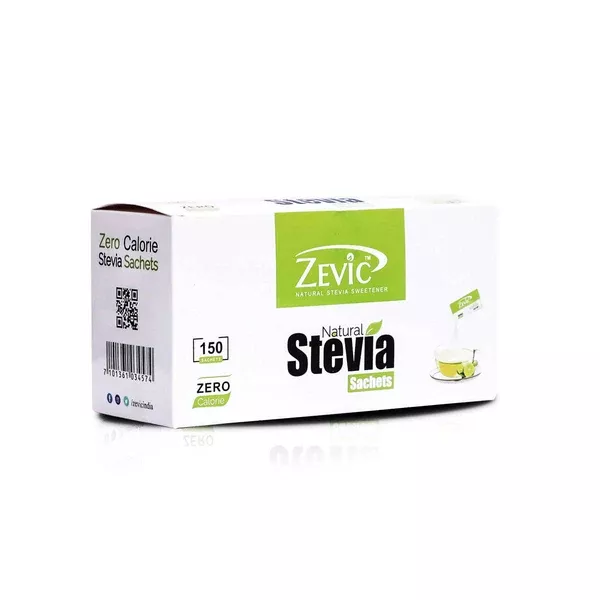 Zevic Stevia Zero Calorie Sachets - 150 Pcs
