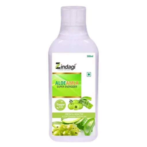 Zindagi Aloeamla Super Energizer Juice (Sugar Free) - 500 ml