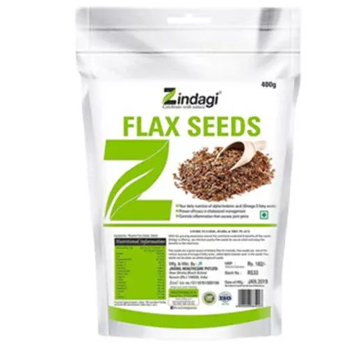 Zindagi Flax Seeds - Pack of 2 - 400 gm
