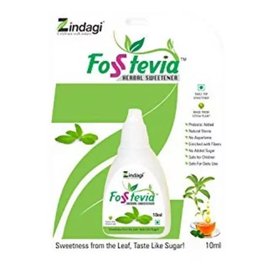 Zindagi Fosstevia Herbal Sweetener Liquid - 10 ml - Pack of 2