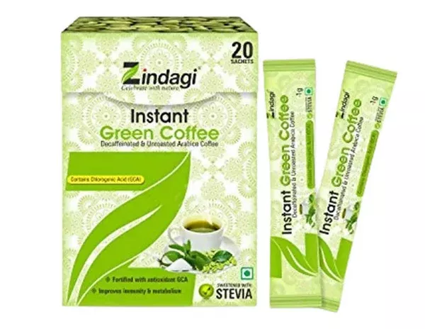 Zindagi Instant Green Coffee Powder Sachets - 20 Sachets