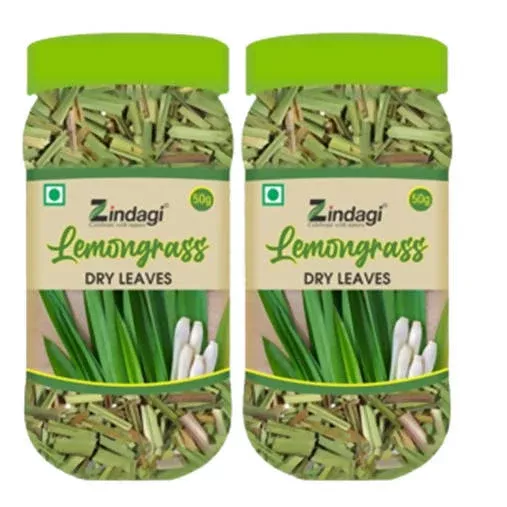 Zindagi Lemongrass Dry Leaves - Pack of 2 - 50 gm