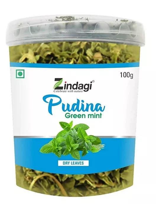 Zindagi Pudina Green Mint Dry Leaves - 100 gm