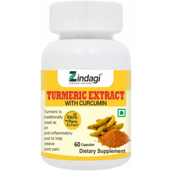 Zindagi Turmeric Extract With Curcumin Capsules - 60 caps