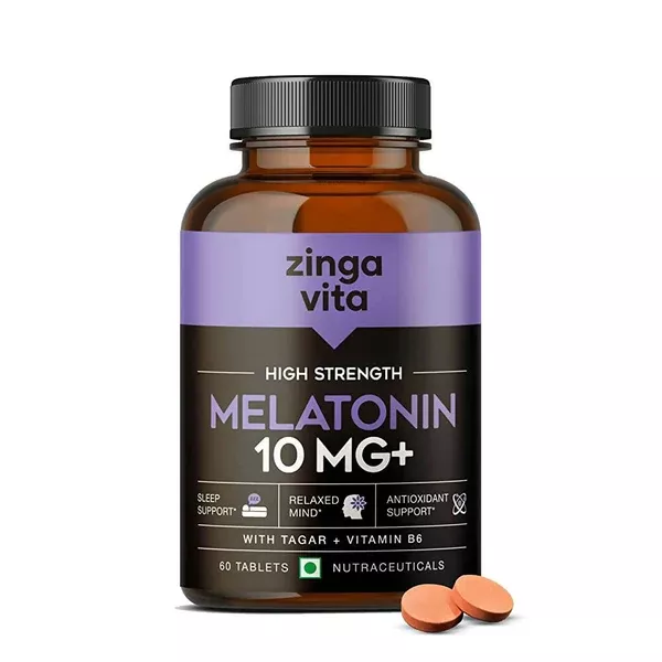 Zingavita High Strength Melatonin 10 mg+ Tablets - 60 tabs