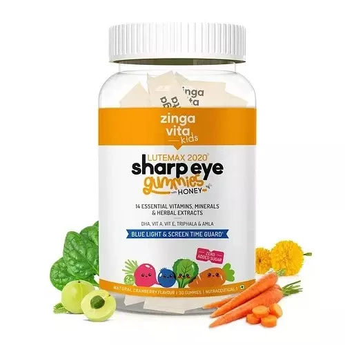 Zingavita Sharp Eye Gummies for Kids (Strawberry Mix Flavor) - 30 gummies