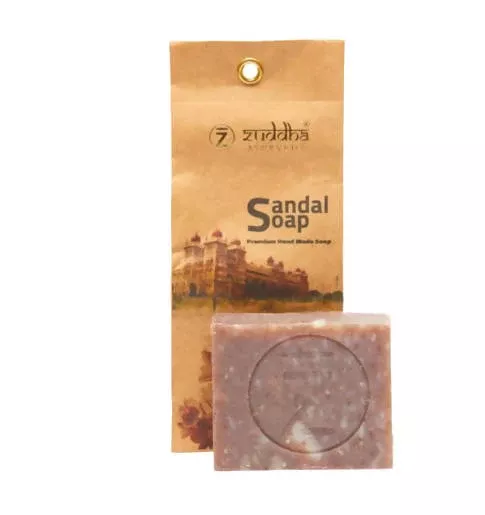 Zuddha Ayurveda Premium Handmade Sandal Soap - 100 gm