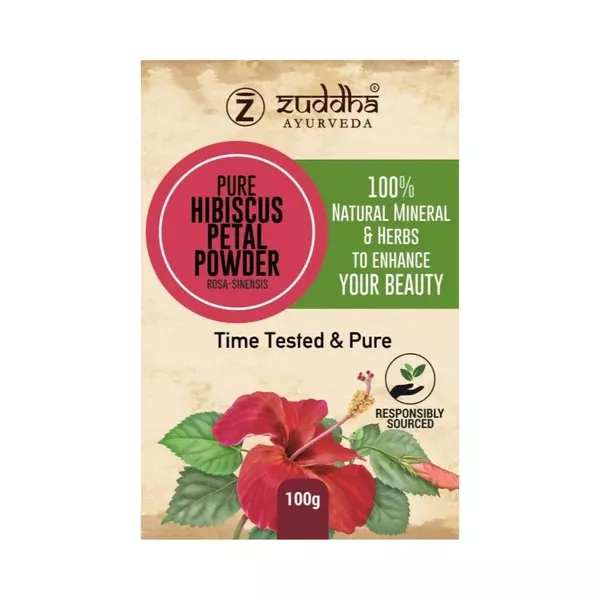 Zuddha Ayurveda Pure Hibiscus Petal Powder - 100 gm